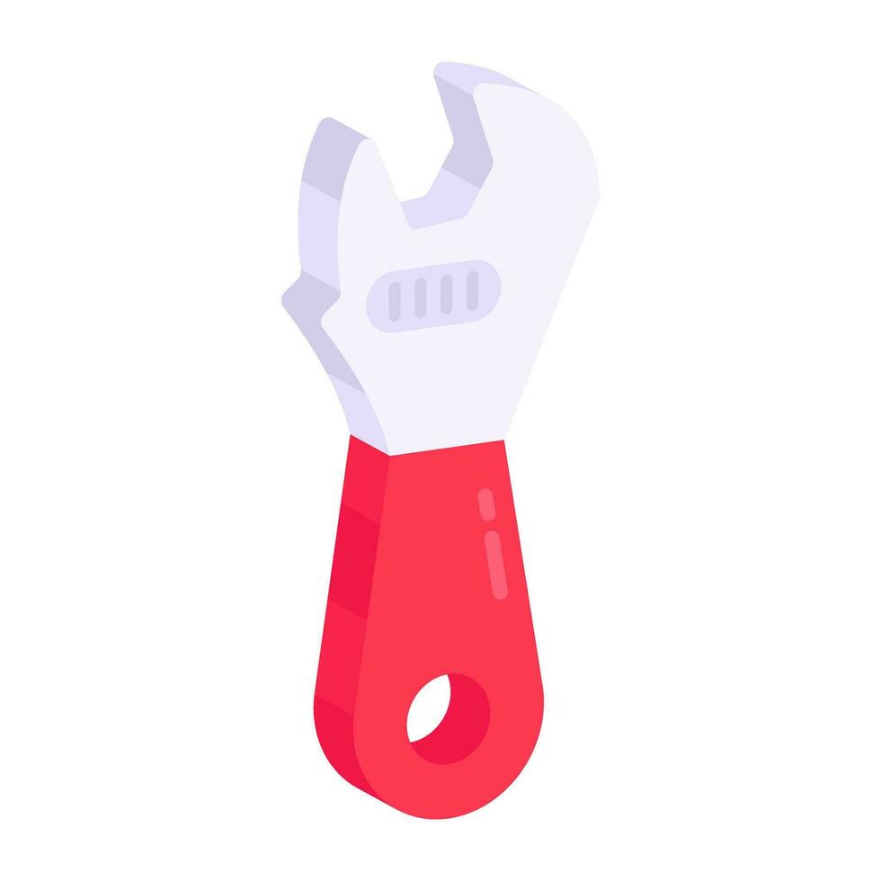 Editable design icon of spanner vector