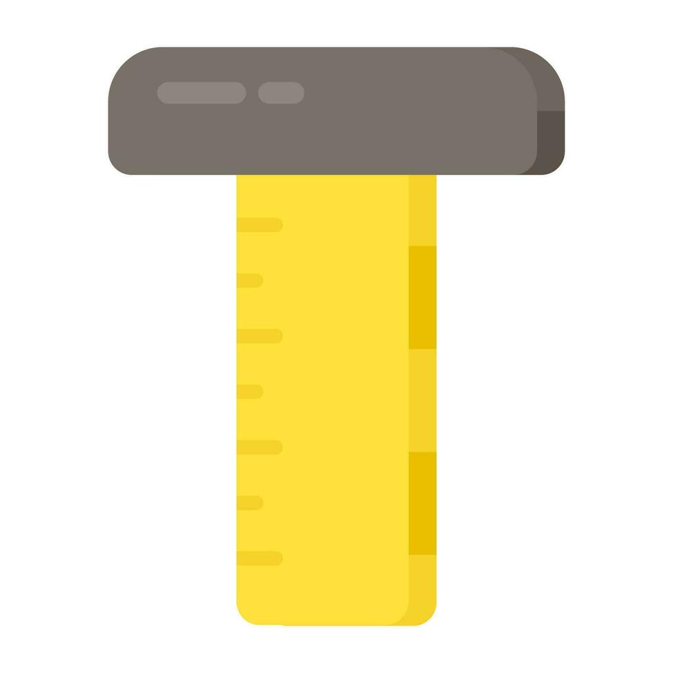 A flat design icon of t scale vector