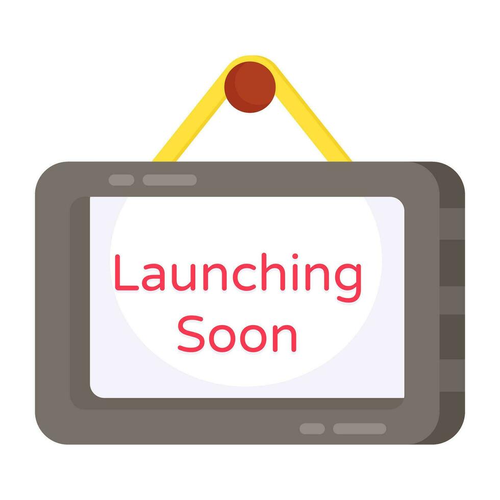 Conceptual flat design icon of launching board vector