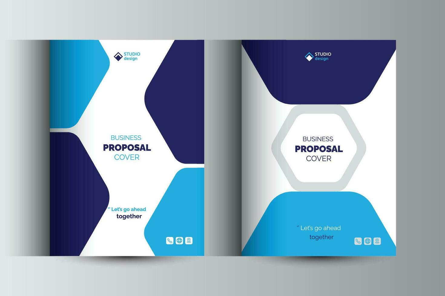 Business Proposal Catalog Cover Design Template Concepts vector