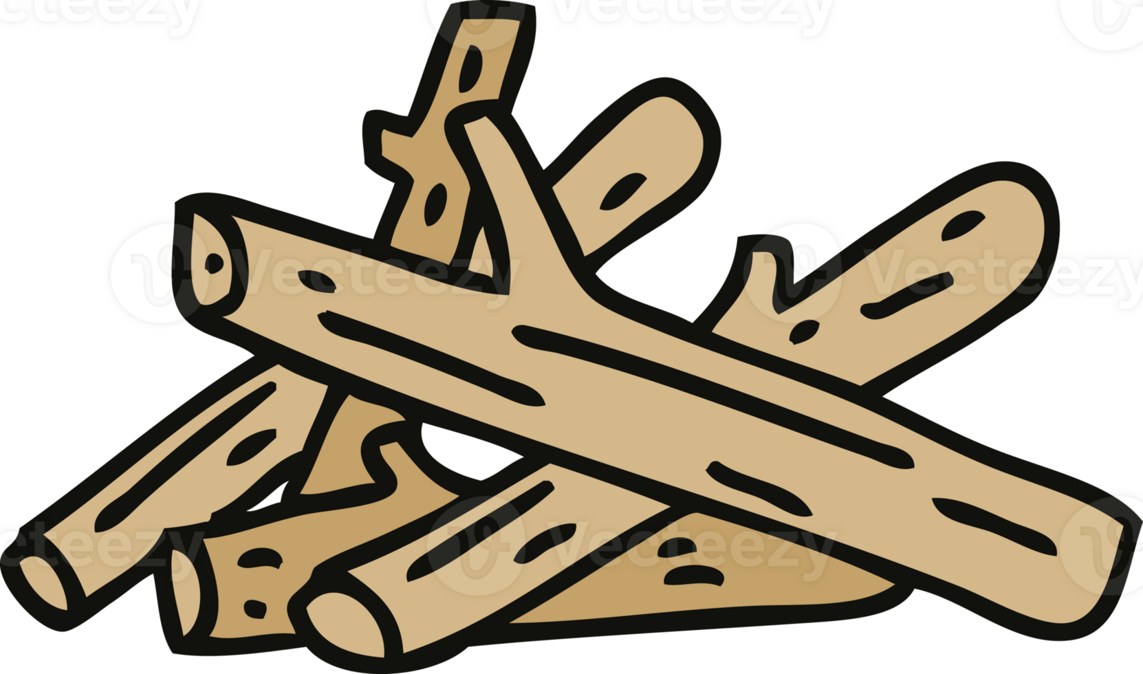 quirky hand drawn cartoon logs png