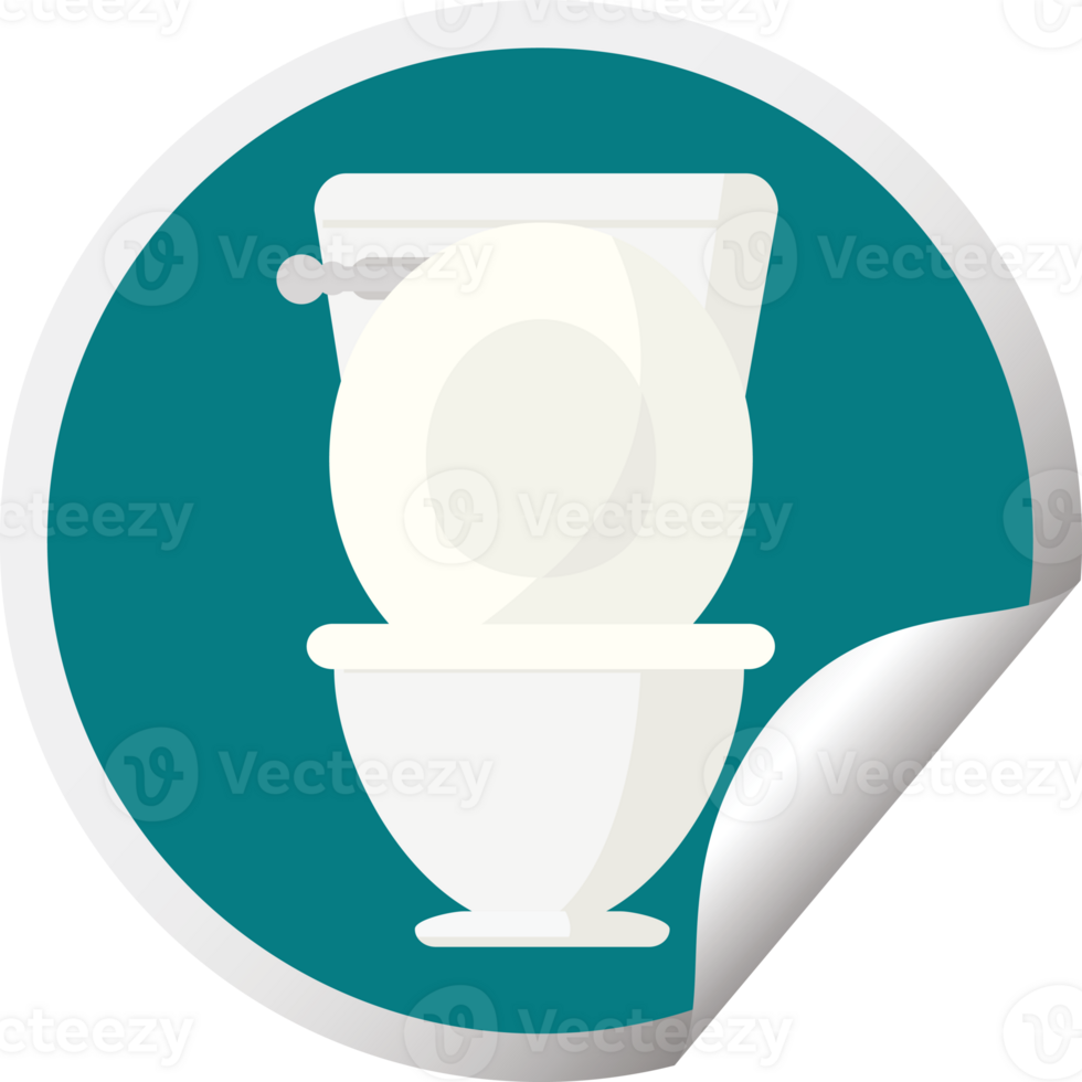 open toilet graphic circular sticker 36353172 PNG