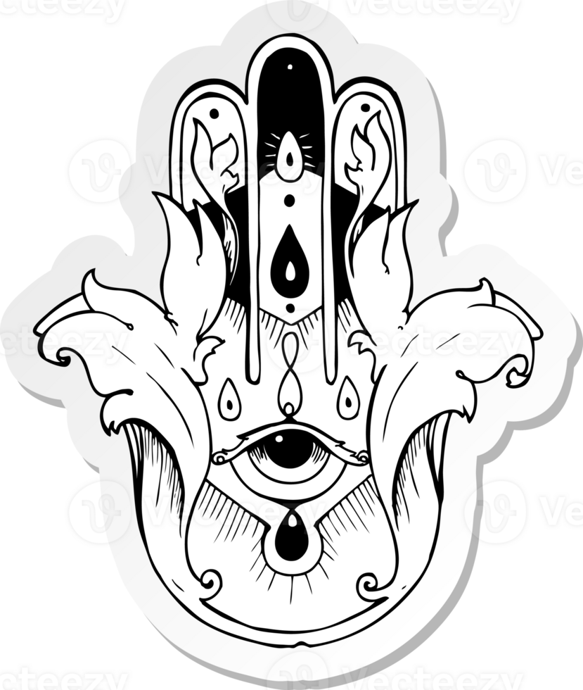 sticker of a hamza tattoo symbol png