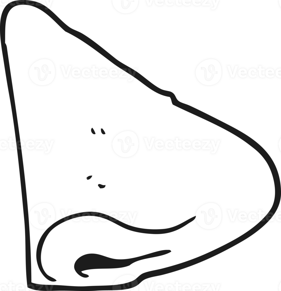 black and white cartoon nose png