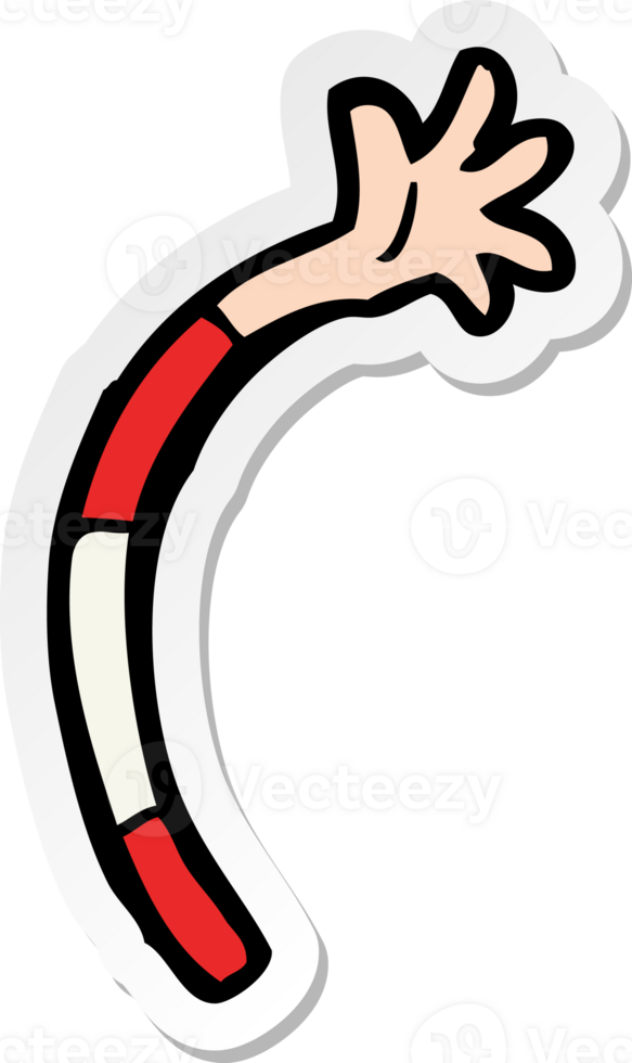 sticker of a cartoon arm png