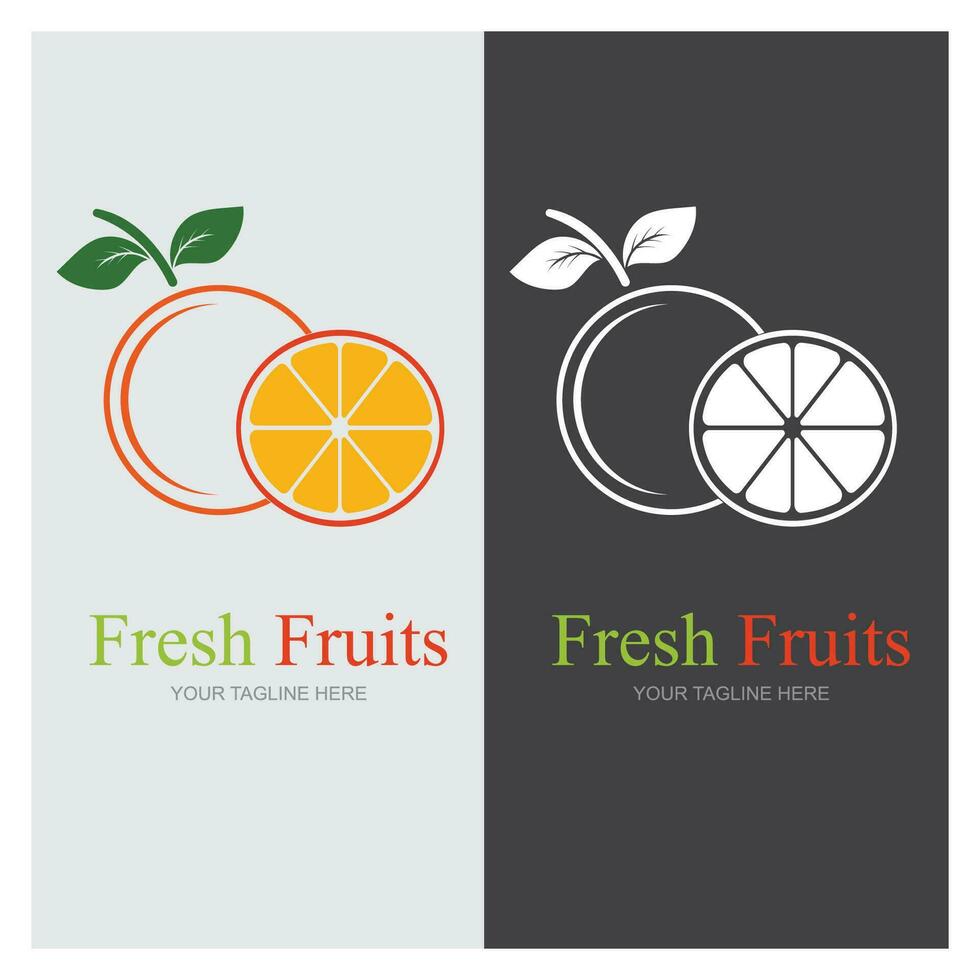 Fresco frutas logo vector