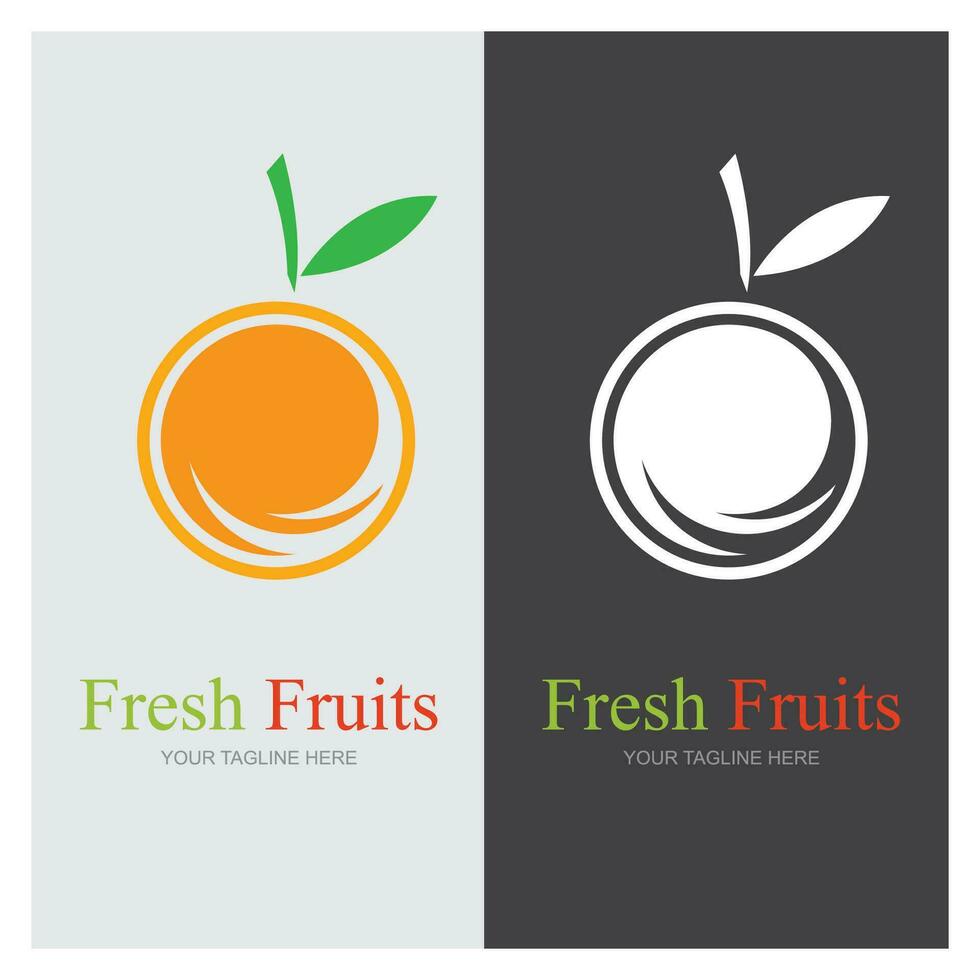 Fresco frutas logo vector