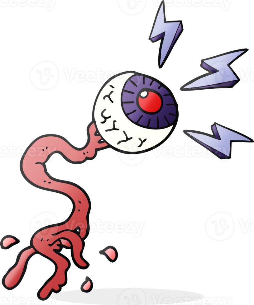 cartoon gross electric halloween eyeball png