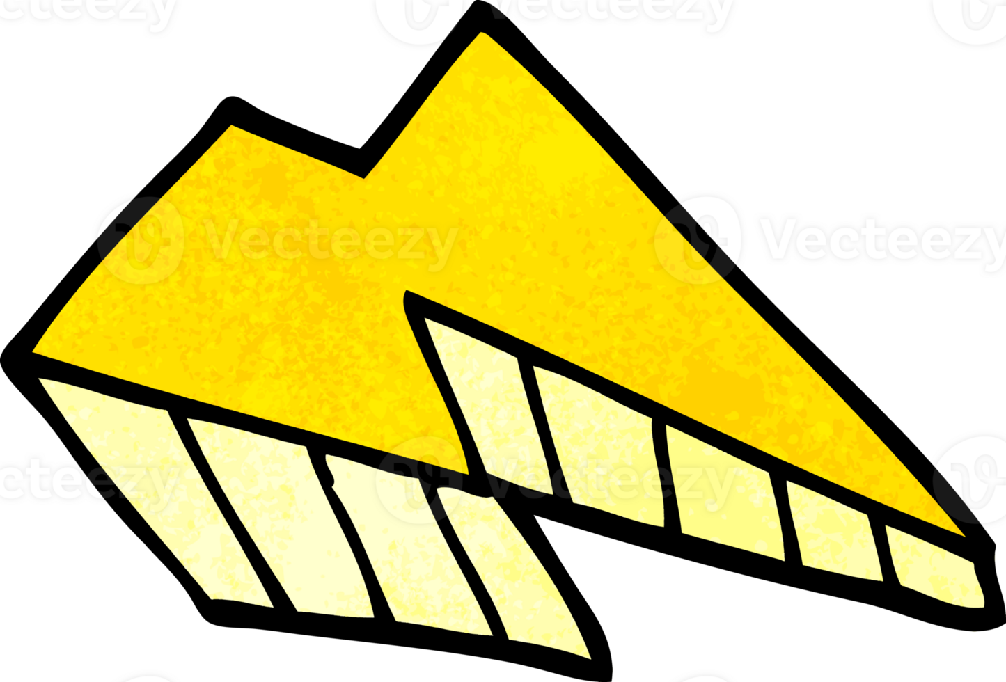 cartoon doodle lightening bolt png