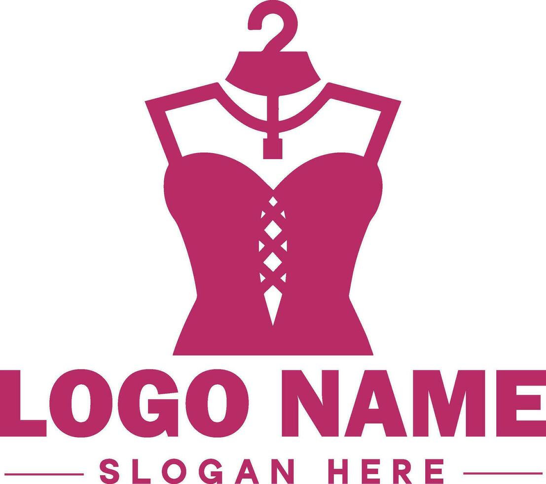 Fashion logo Luxury Glamour Elegant Logo Icon clean flat modern minimalist business logo editable vector
