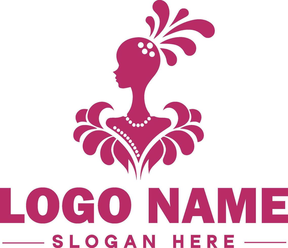 Moda logo lujo glamour elegante logo icono limpiar plano moderno minimalista negocio logo editable vector