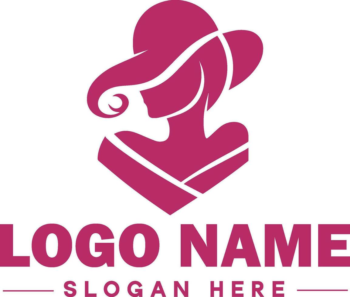 Moda logo lujo glamour elegante logo icono limpiar plano moderno minimalista negocio logo editable vector