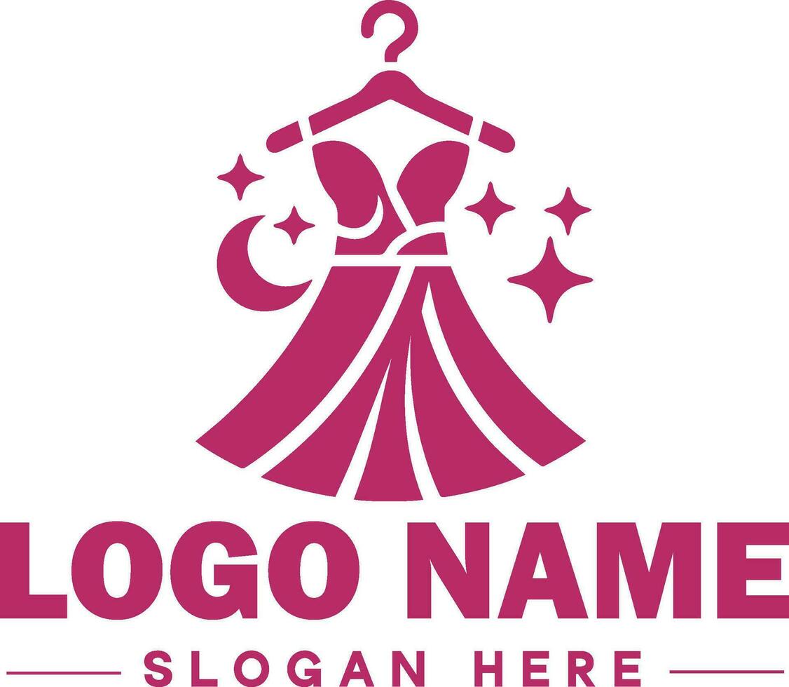 Fashion logo Luxury Glamour Elegant Logo Icon clean flat modern minimalist business logo editable vector