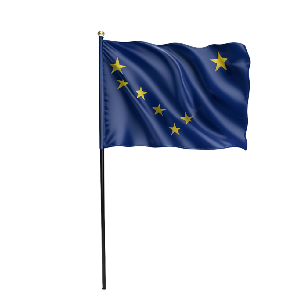 AI generated Flag of Alaska US state on transparent background PNG image