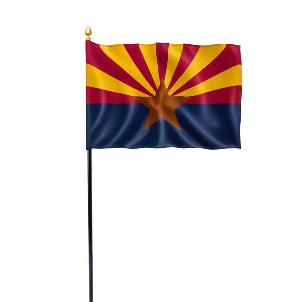 ai genererad flagga av arizona oss stat på transparent bakgrund png bild