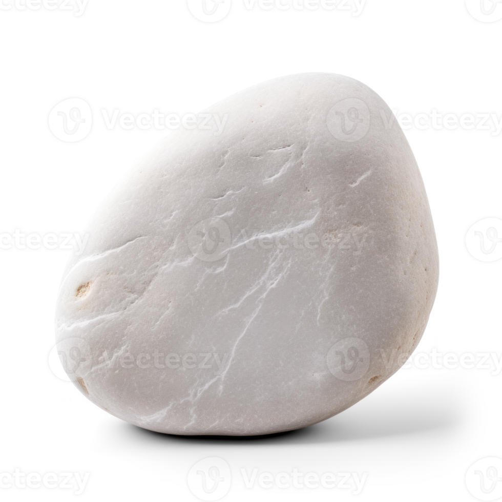 AI generated white processed stone, png file of isolated cutout object on transparent background with shadow