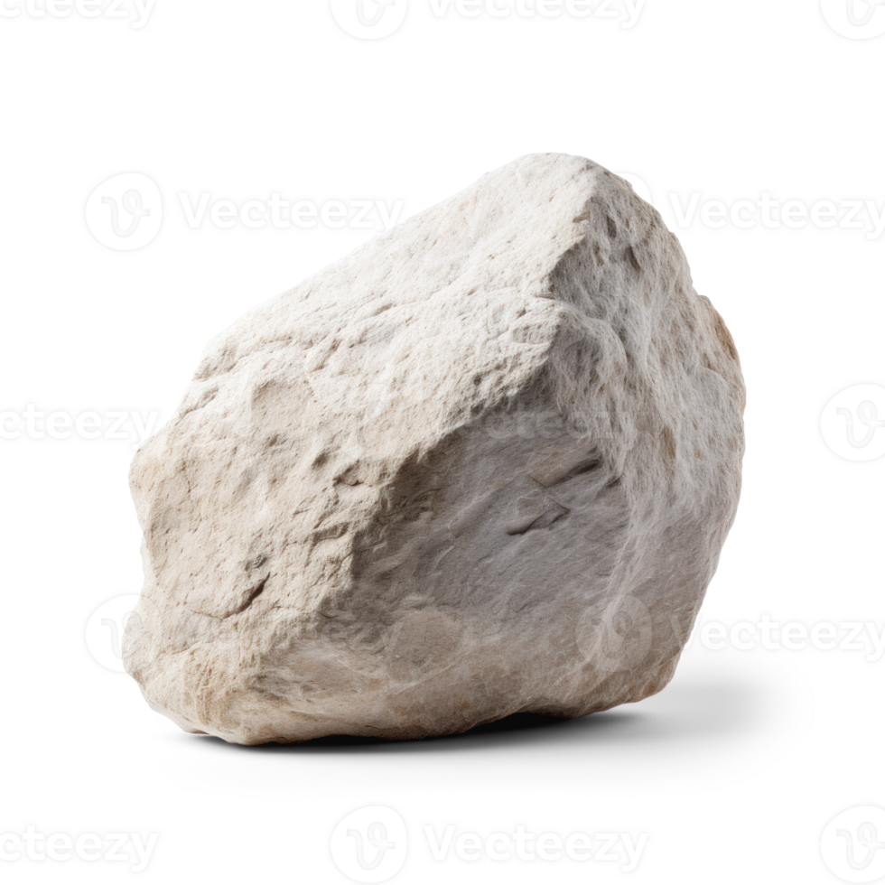 AI generated white rock, png file of isolated cutout object on transparent background with shadow