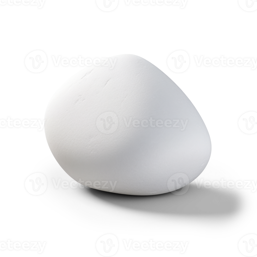 AI generated white processed stone, png file of isolated cutout object on transparent background with shadow