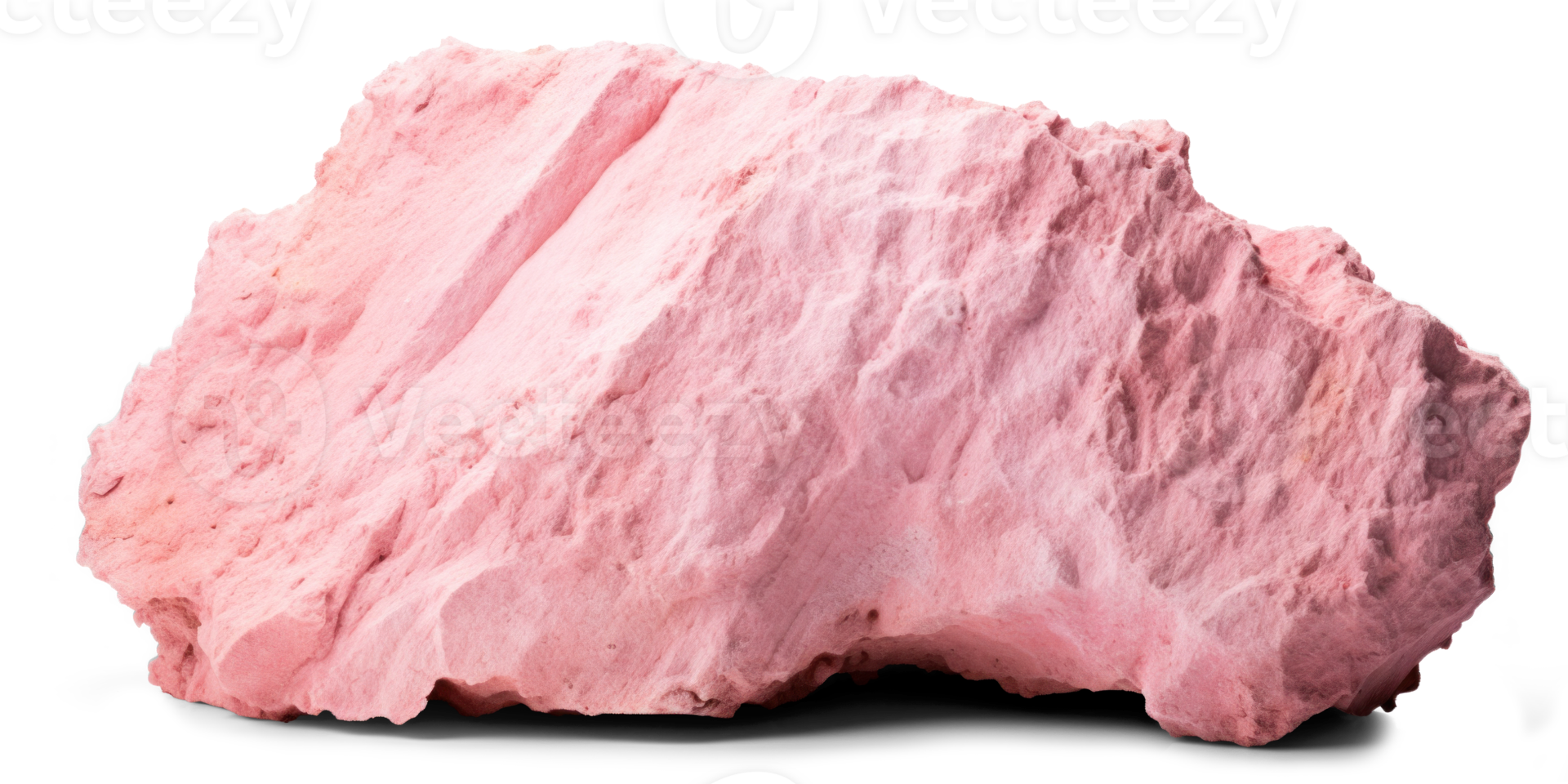AI generated pink heavy rock, png file of isolated cutout object on transparent background with shadow