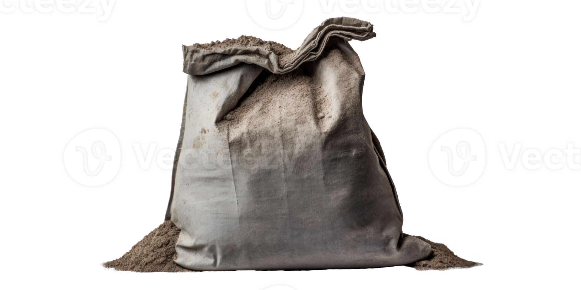 AI generated sandbag, png file of isolated cutout object on transparent background