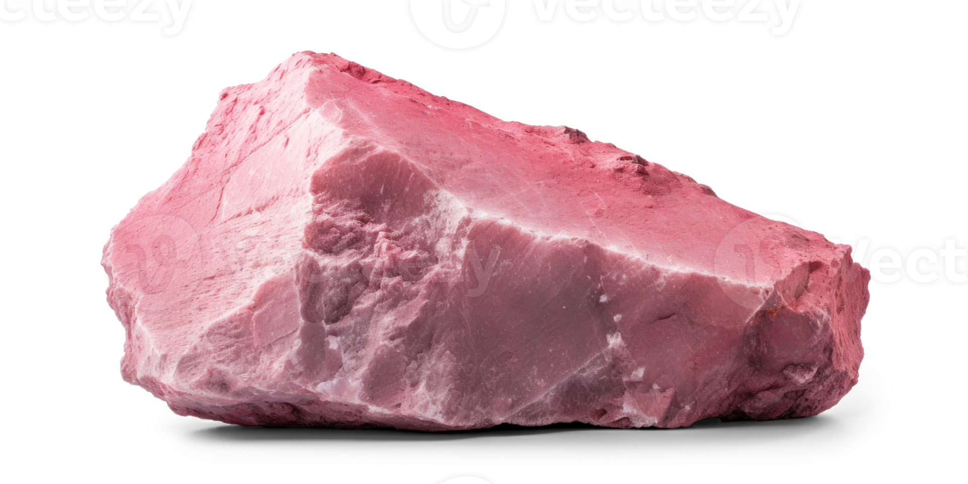 AI generated pink heavy rock, png file of isolated cutout object on transparent background with shadow