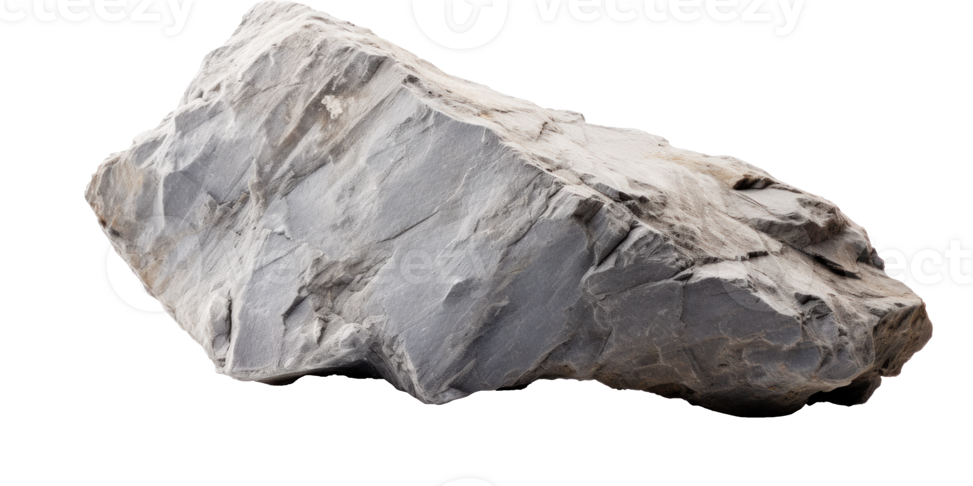 AI generated gray heavy rock, png file of isolated cutout object on transparent background