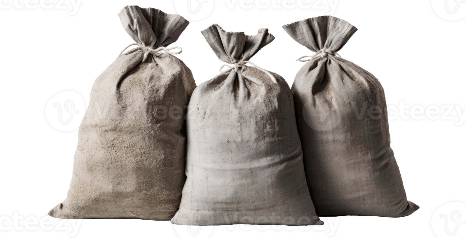 AI generated sandbags, png file of isolated cutout object on transparent background