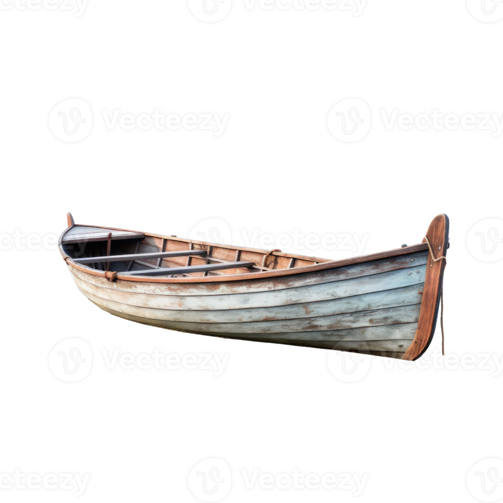 ai gegenereerd vuil houten boot, PNG het dossier van geïsoleerd uitknippen voorwerp Aan transparant achtergrond