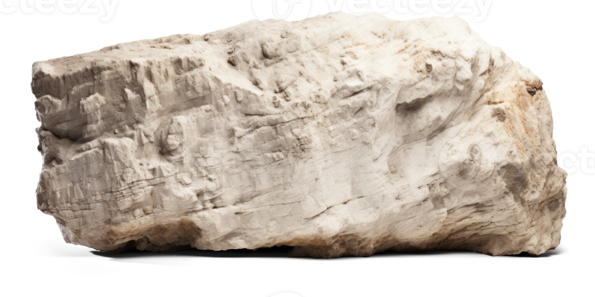 AI generated white heavy rock, png file of isolated cutout object on transparent background with shadow