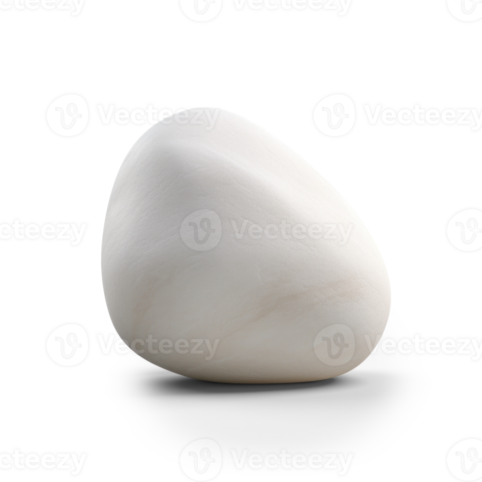 AI generated white processed stone, png file of isolated cutout object on transparent background with shadow