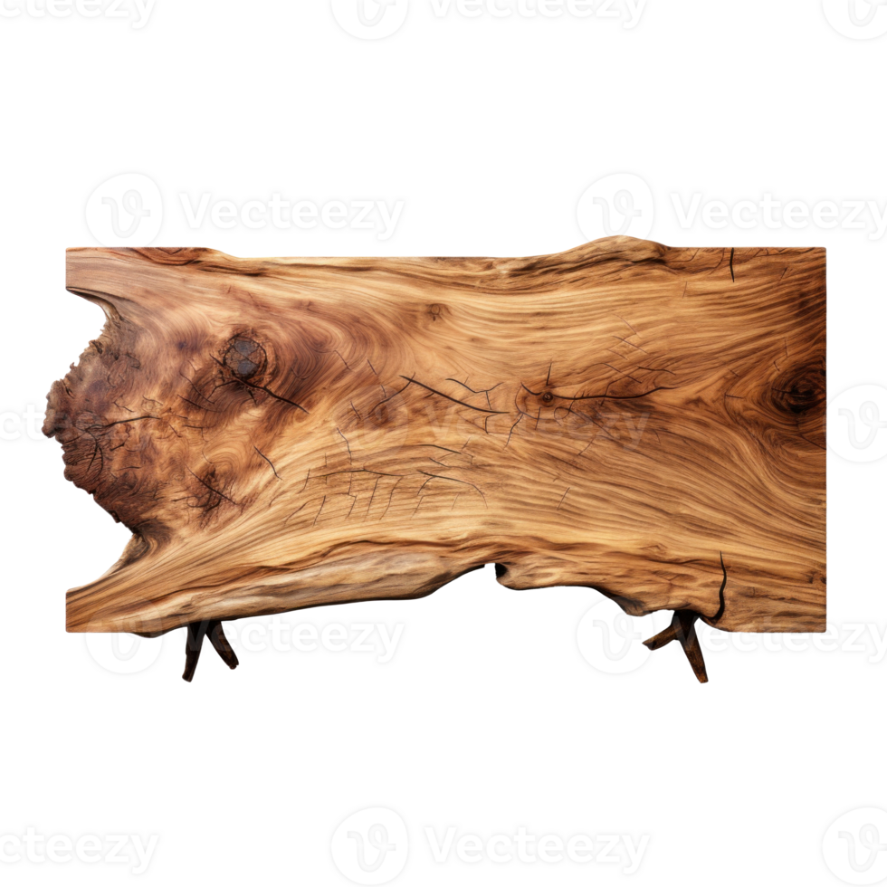 AI generated Elegant Wood Table on Transparent Background png