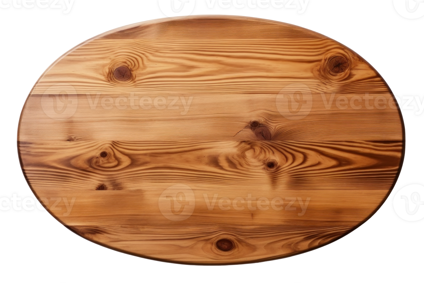 AI generated Wooden Table Top View on Transparent Background png