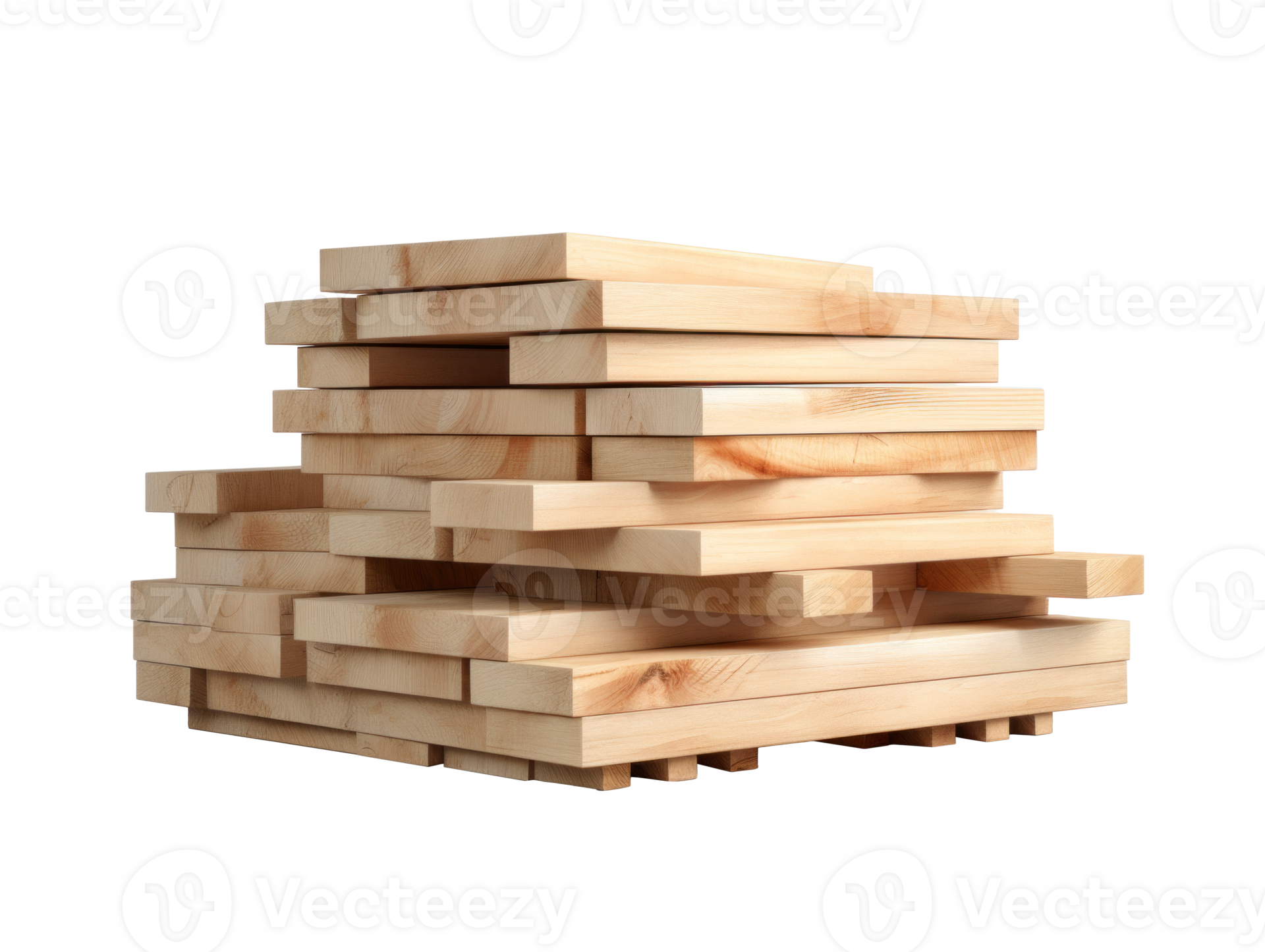 AI generated Stack of Rough Wooden Planks 36354051 PNG