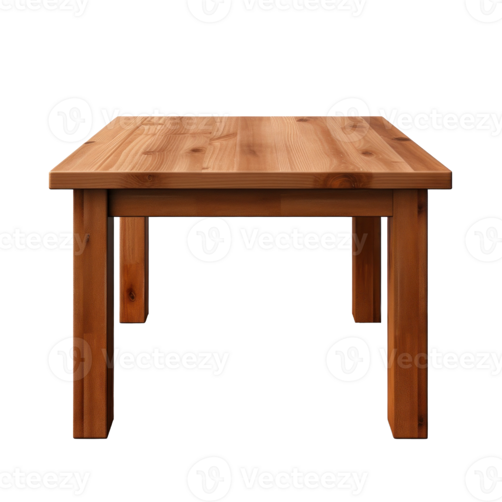 AI generated Wood Table on Transparent Background png