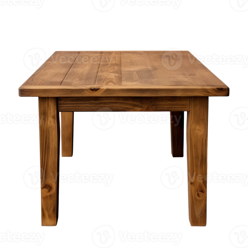 AI generated Wooden Table on Transparent Background png