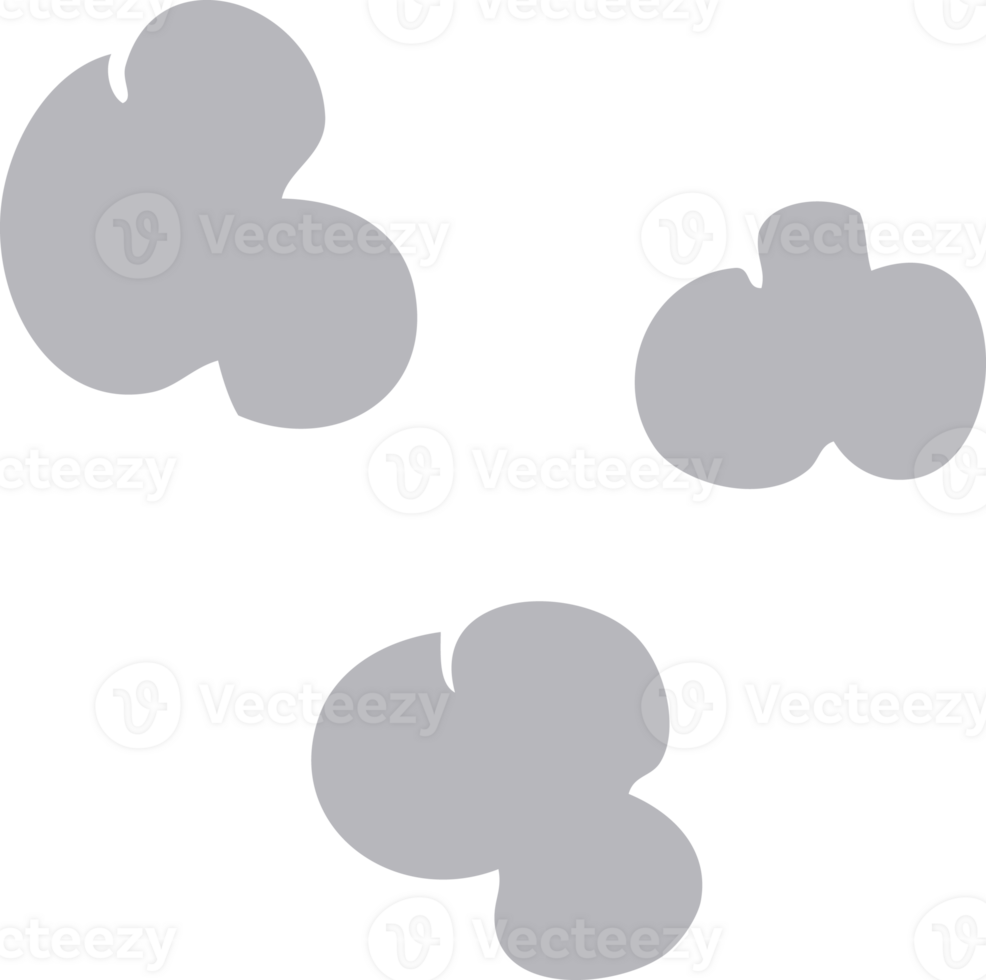 flat color illustration of a cartoon smoke clouds png