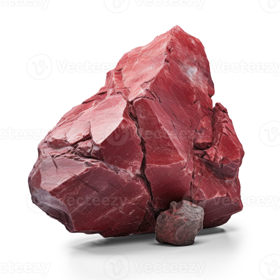 AI generated red rock, png file of isolated cutout object on transparent background with shadow