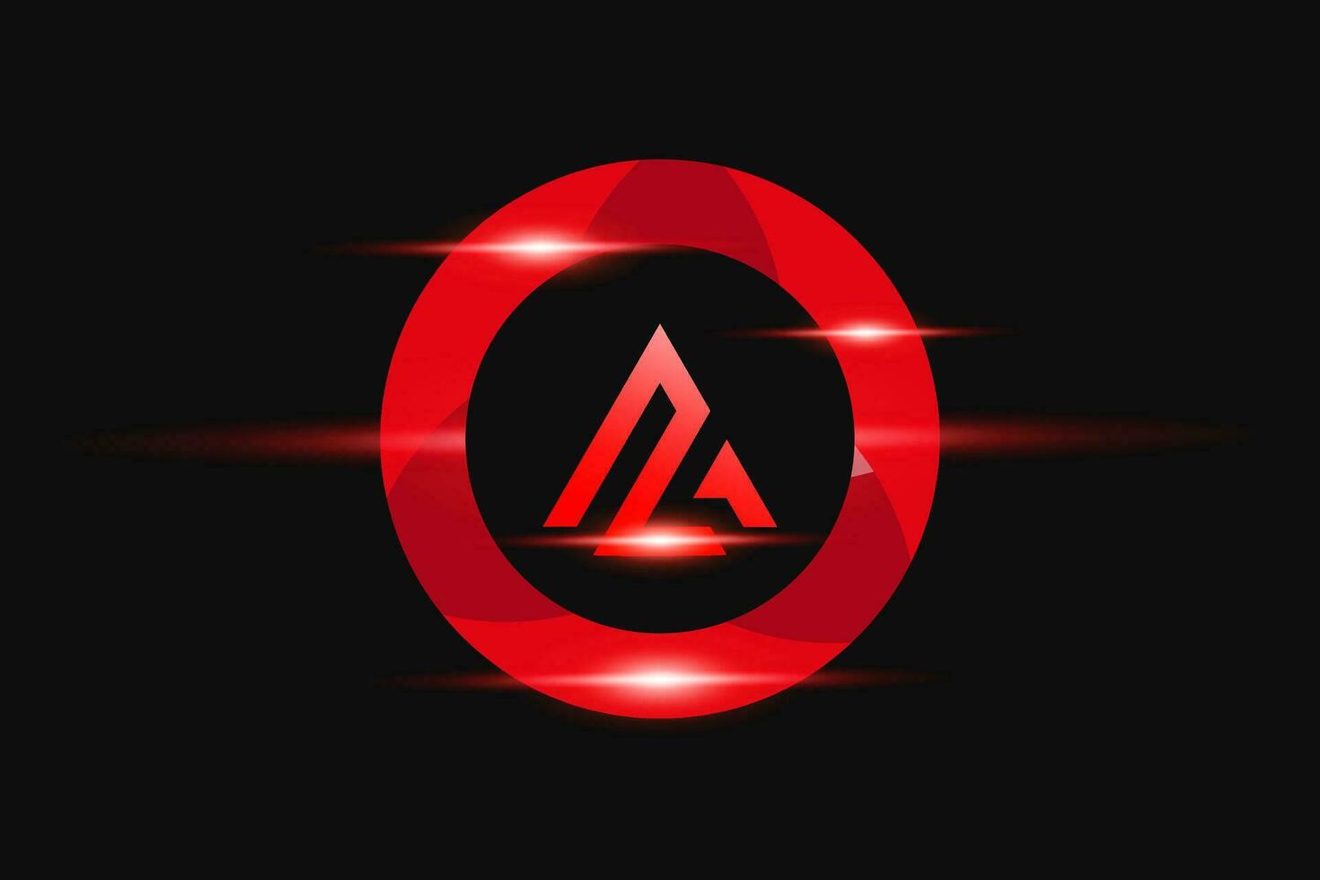 AL Red logo Design. Vector logo design for business.