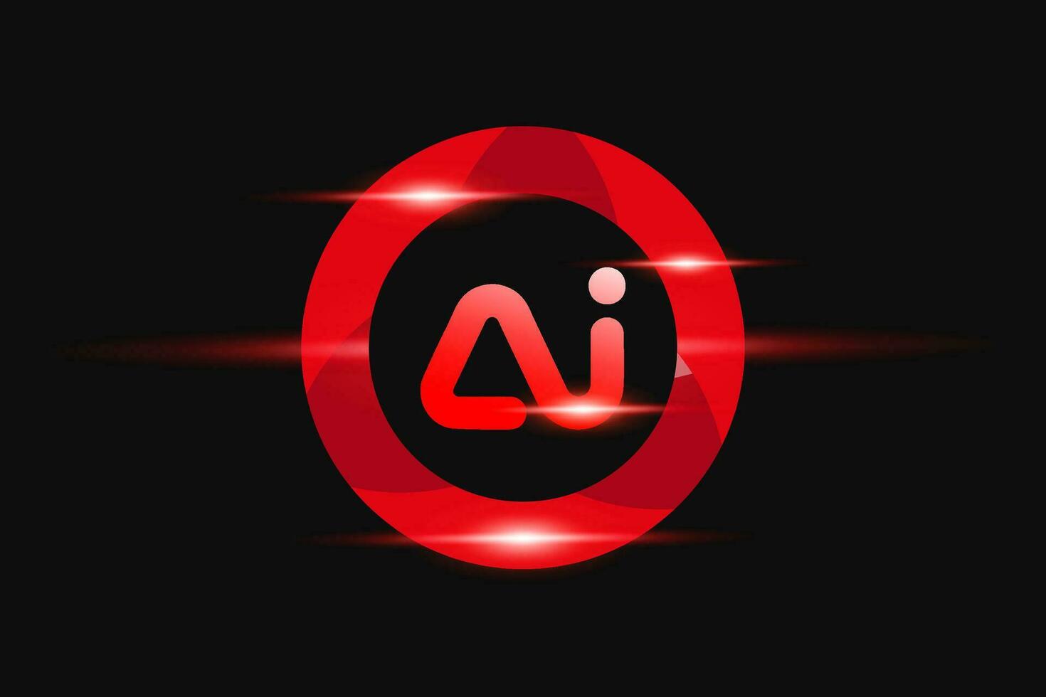 AI Red logo Design. Vector logo design for business.