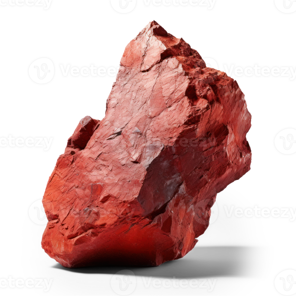 ai generiert rot groß Felsen, png Datei von isoliert ausgeschnitten Objekt auf transparent Hintergrund mit Schatten