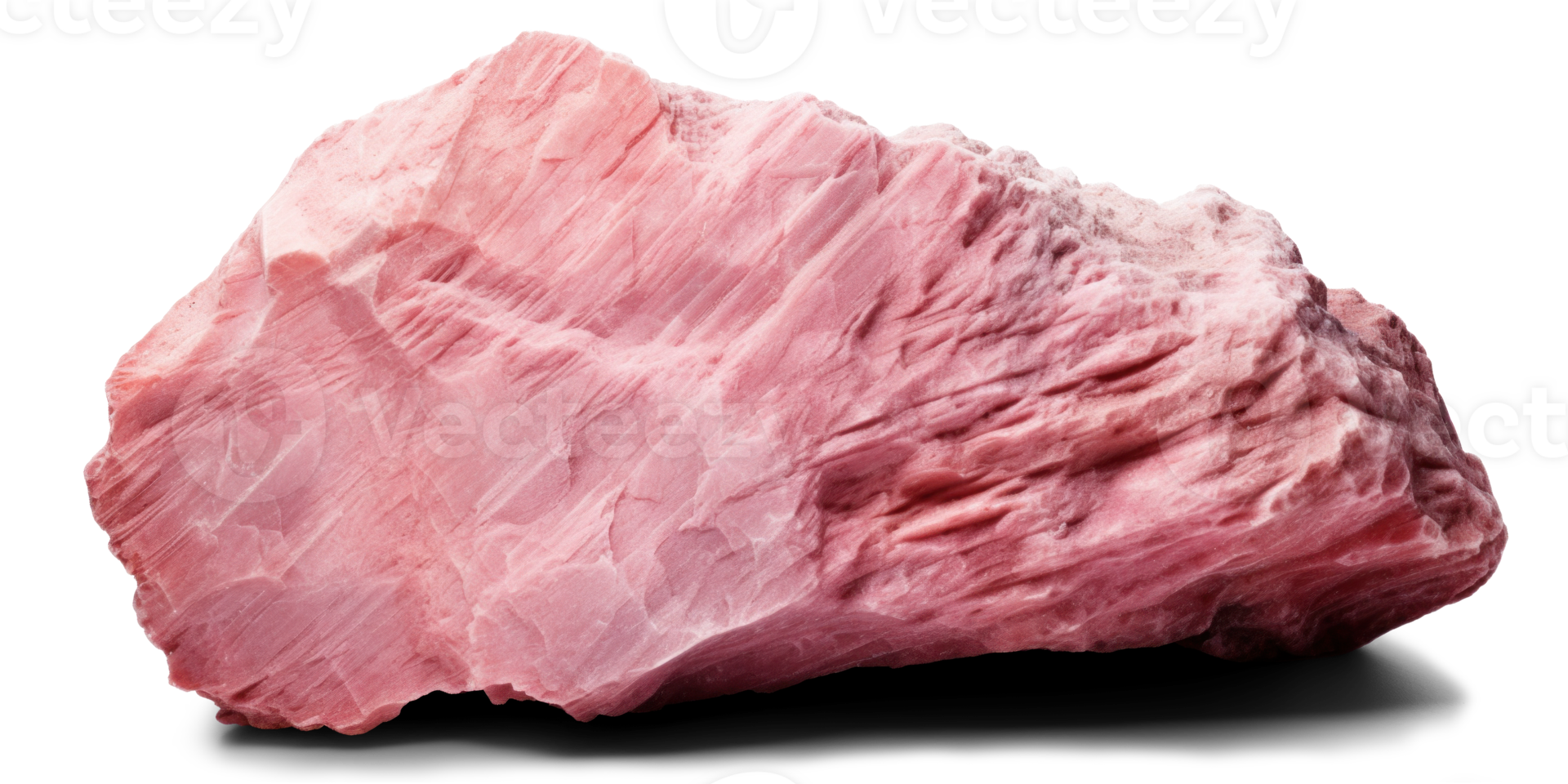 AI generated pink heavy rock, png file of isolated cutout object on transparent background with shadow