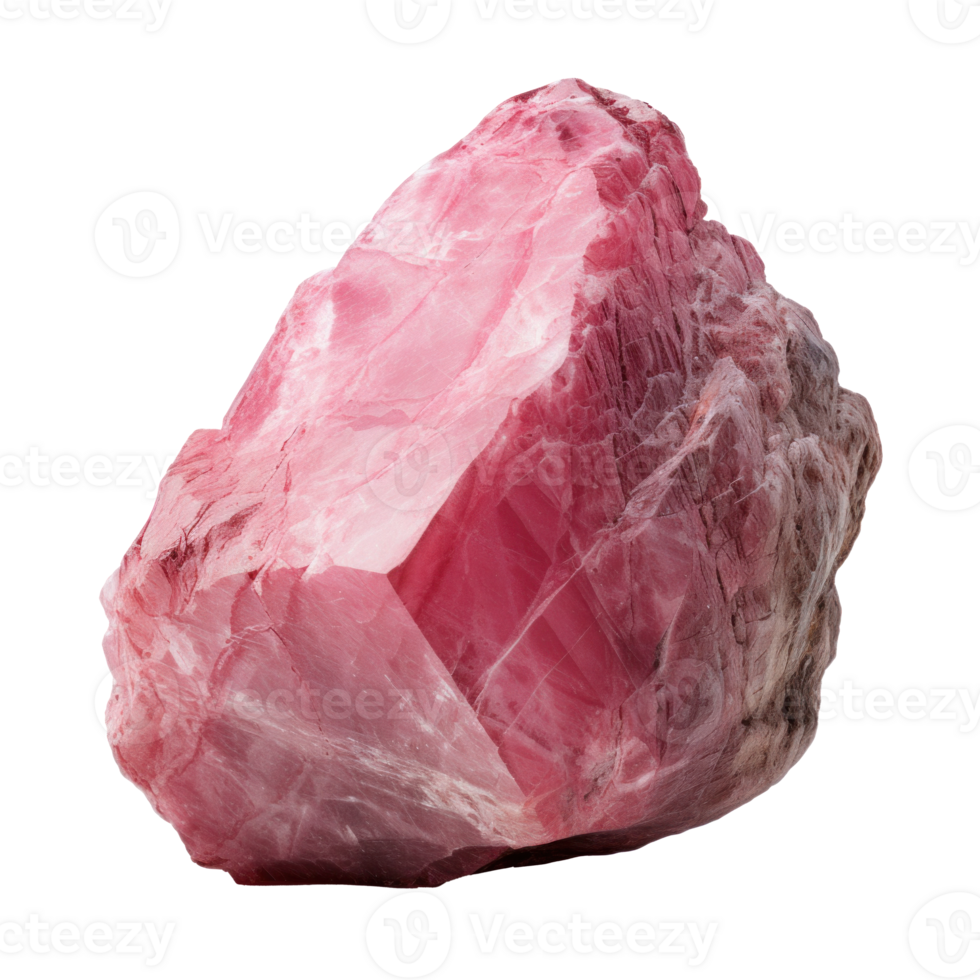 AI generated pink big rock, png file of isolated cutout object on transparent background