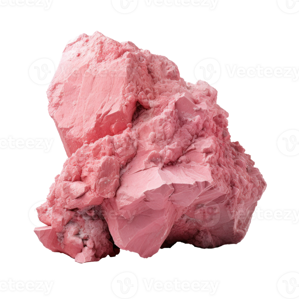 AI generated pink large rock, png file of isolated cutout object on transparent background