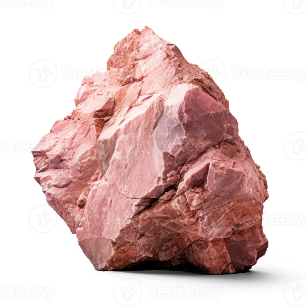 AI generated pink heavy rock, png file of isolated cutout object on transparent background with shadow