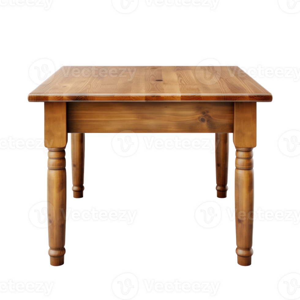 AI generated Wooden Table on Transparent Background png