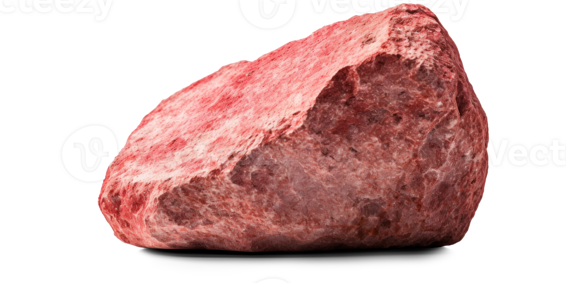 AI generated red stone, png file of isolated cutout object on transparent background with shadow