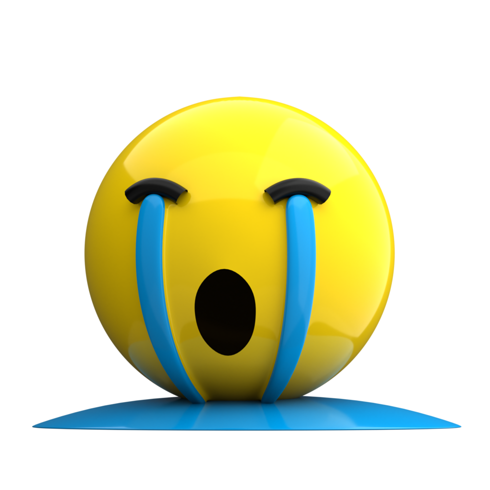 huilen emoji 3d icoon png