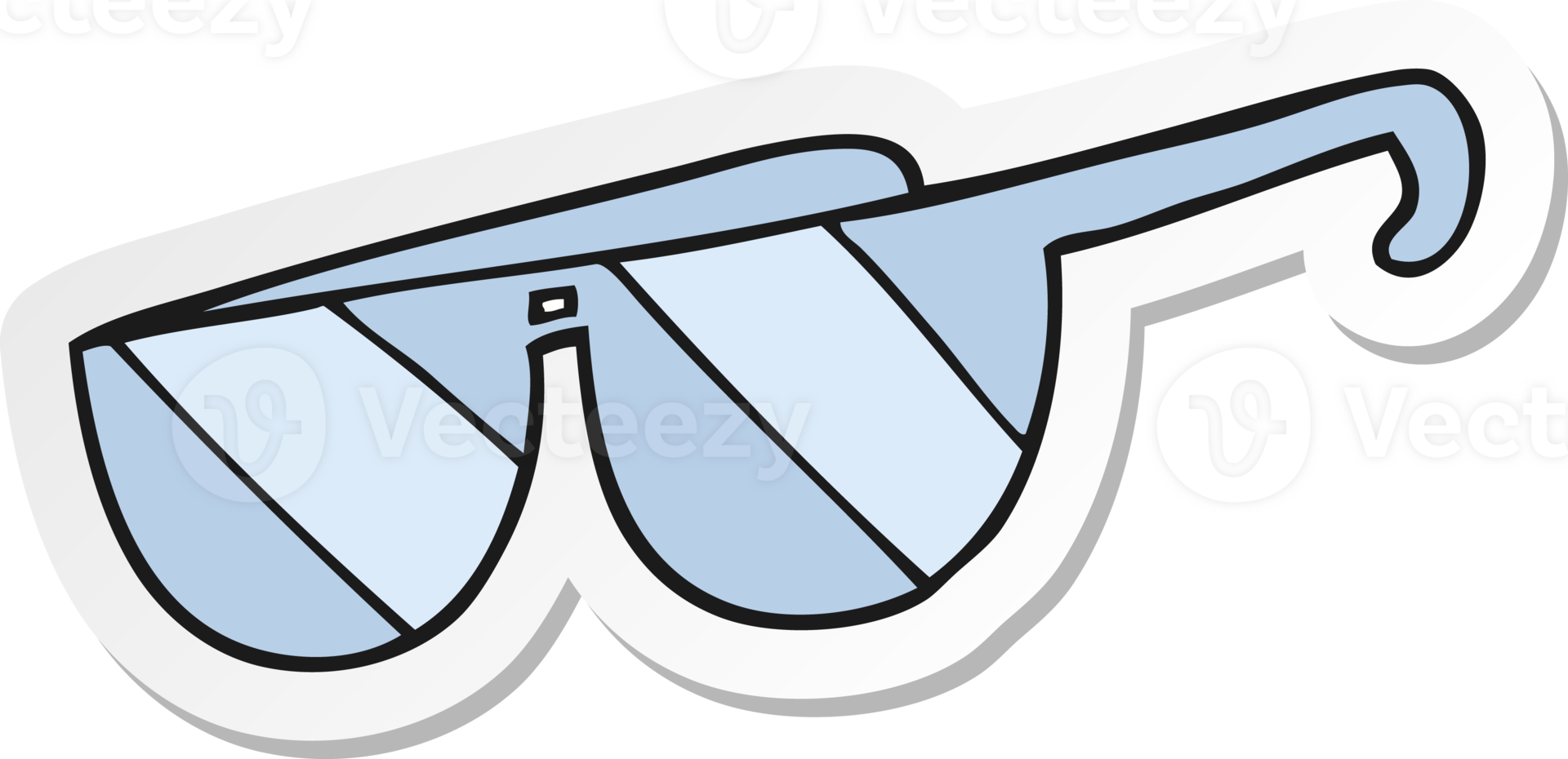 autocollant de lunettes de dessin animé png