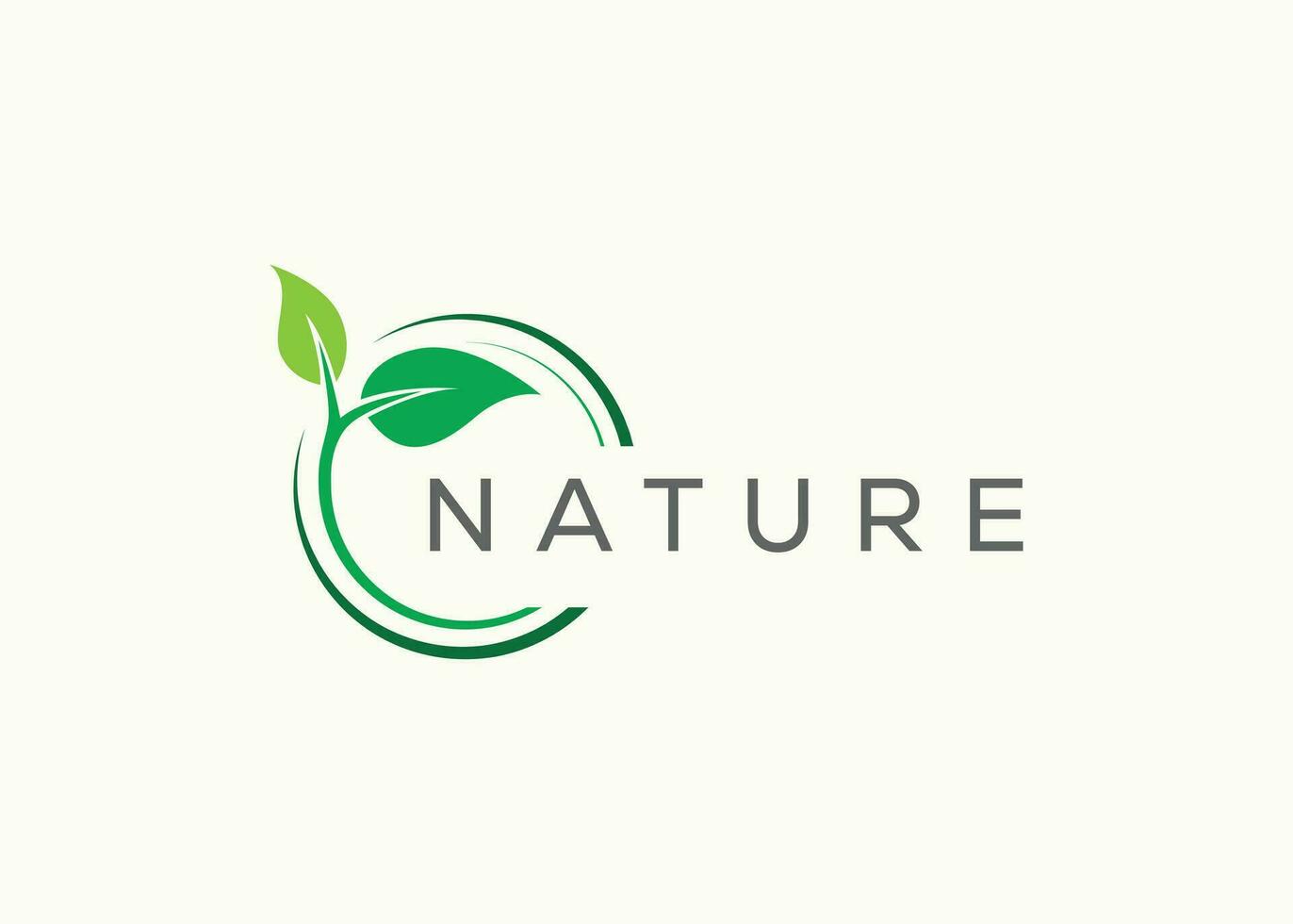 Green leaf logo design vector template. Nature Growth Leaf vector logo.