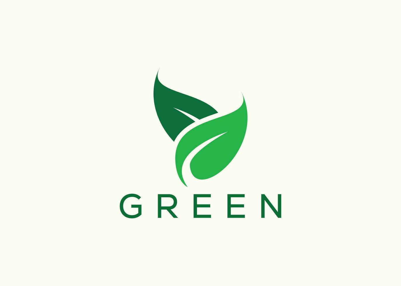 Green leaf logo design vector template. Nature Growth Leaf vector logo.